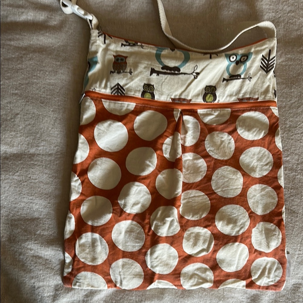 Polka Dot + Owl Print Wet / Dry Tote